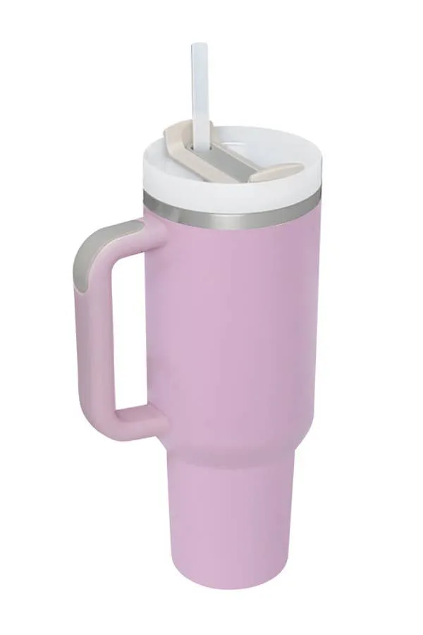 40oz Stainless steel Tumbler Solid-LIGHT PINK