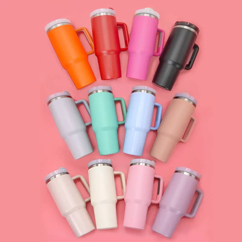 40oz Stainless steel Tumbler Solid-LIGHT PINK