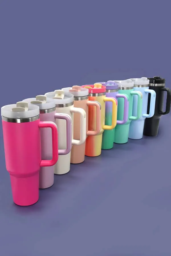 40oz Stainless steel Tumbler Solid-LIGHT PINK