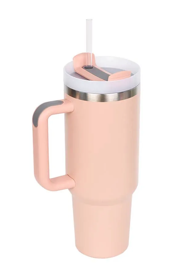 40oz Stainless steel Tumbler Solid-LIGHT PINK