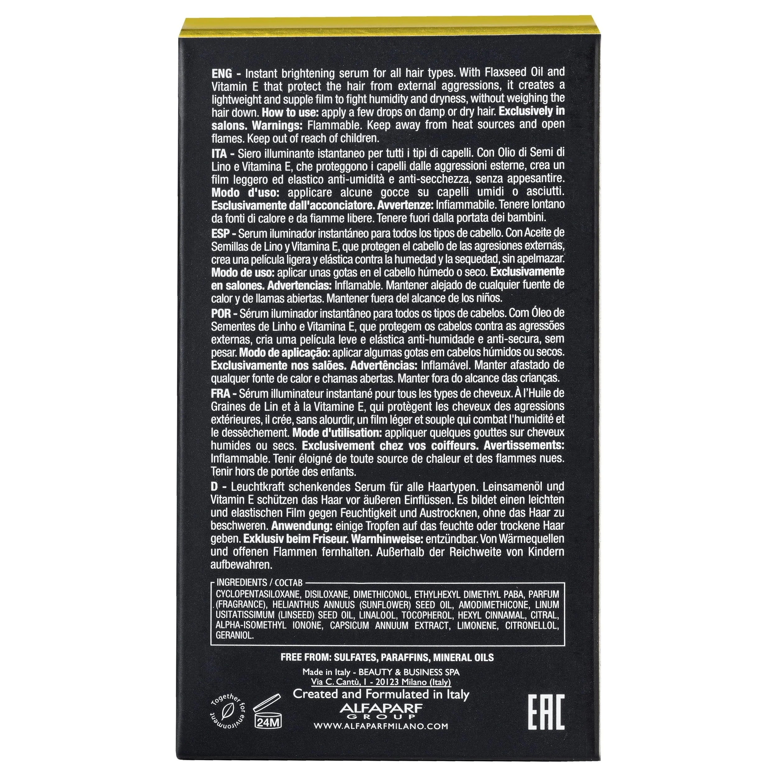 Alfaparf Milano Semi Di Lino Sublime Cristalli Liquidi The Original 50ml