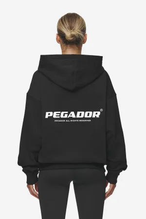 Atna Logo Oversized Hoodie Black White