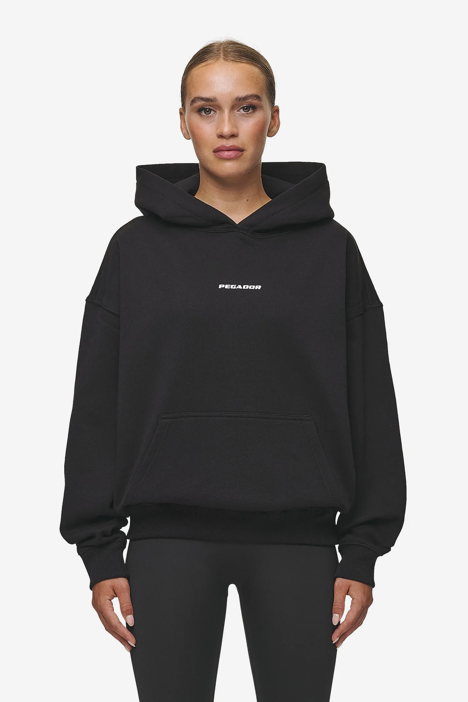 Atna Logo Oversized Hoodie Black White