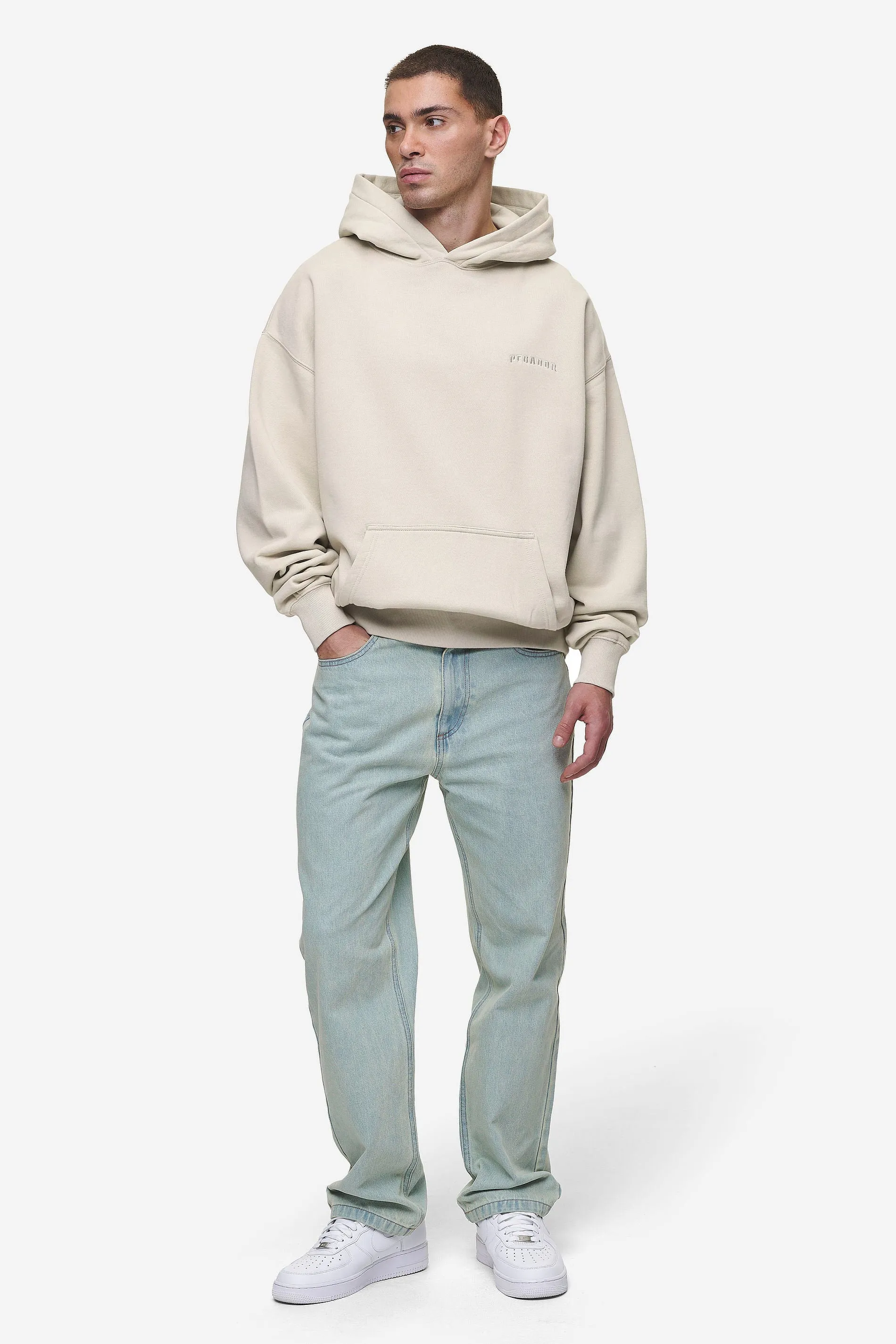 Buford Oversized Hoodie Washed Light Beige