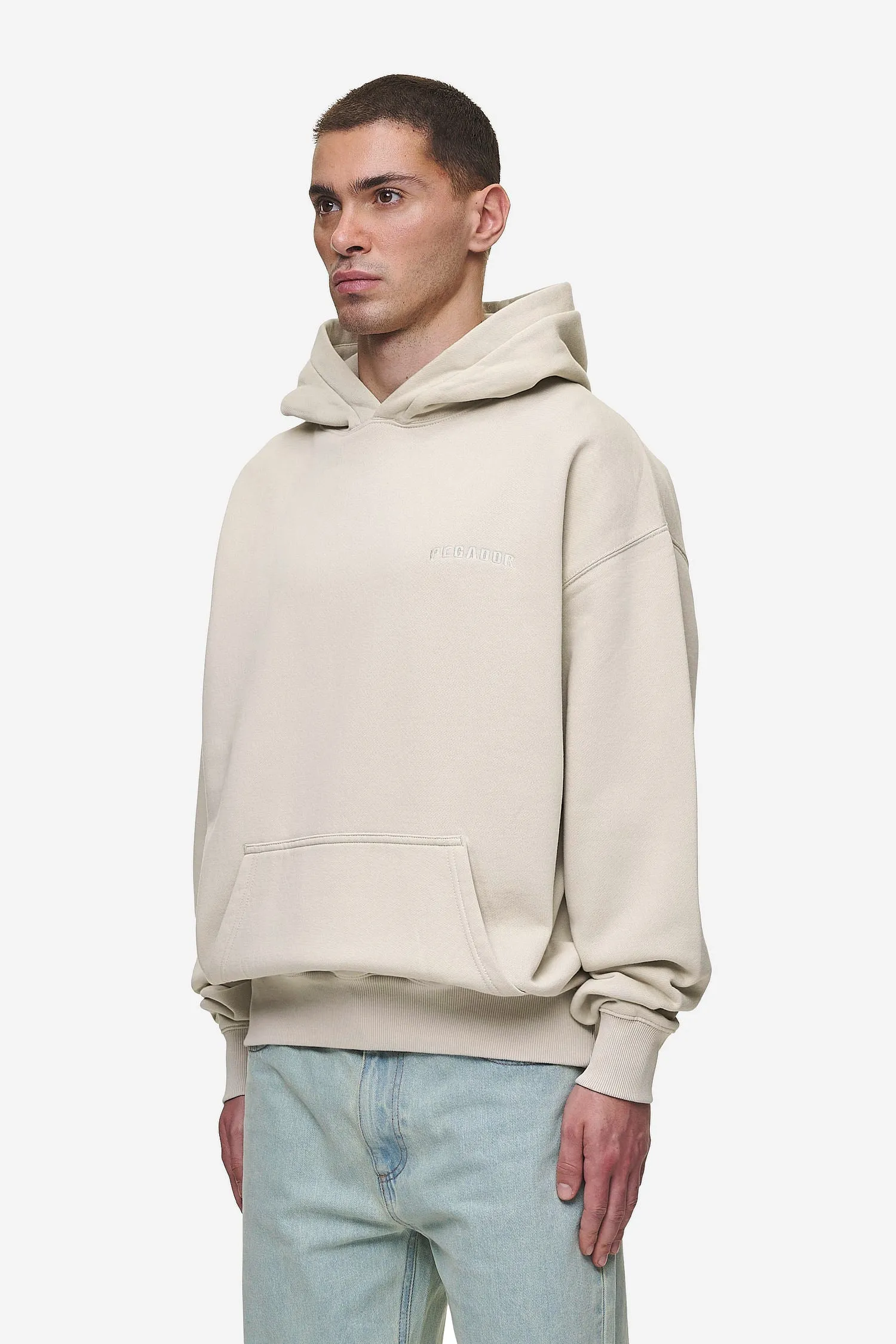 Buford Oversized Hoodie Washed Light Beige