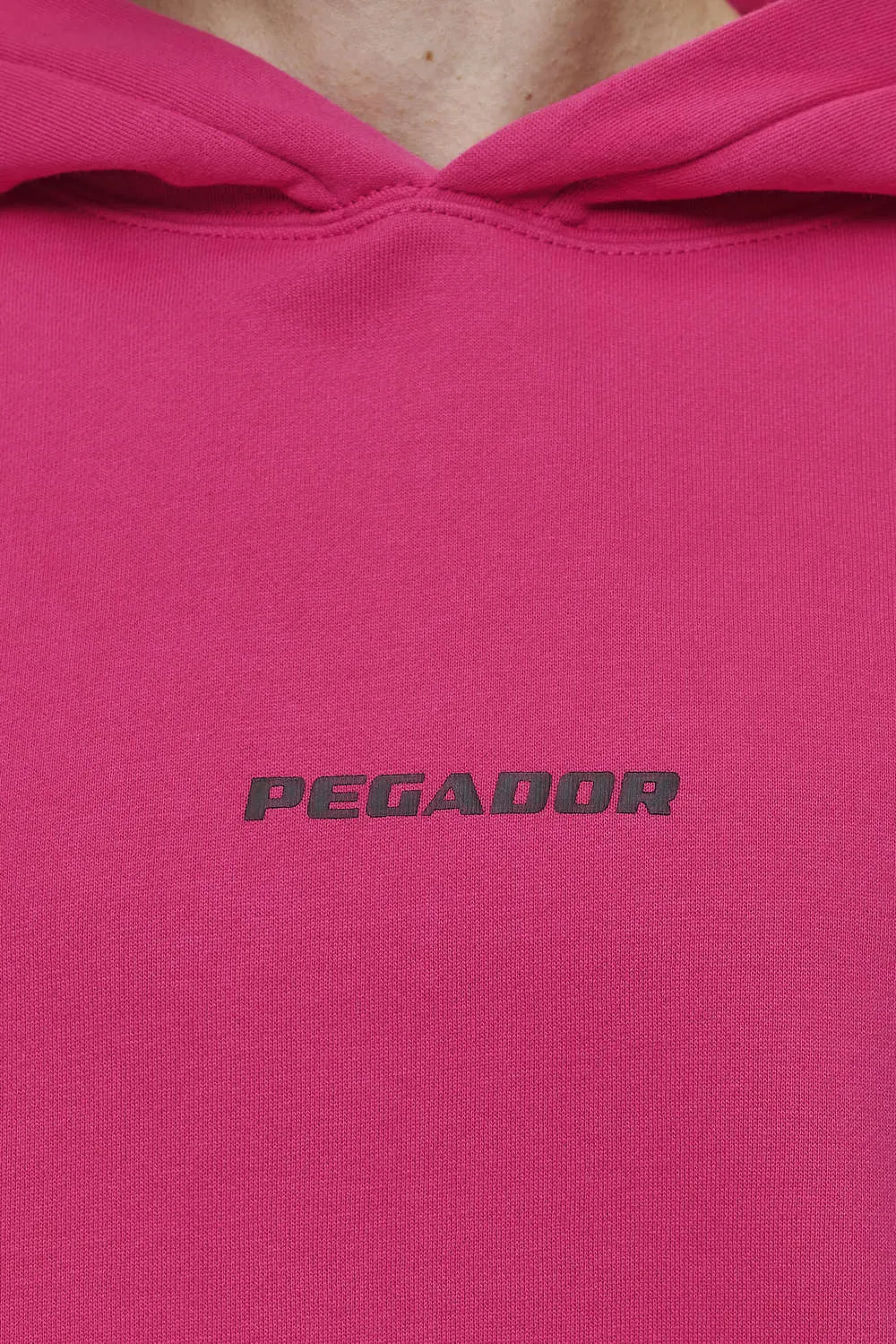 Colne Logo Oversized Hoodie Washed Virtual Pink Black